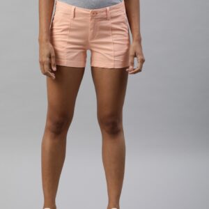 HERE&NOW Women Solid Regular Fit Chino Shorts