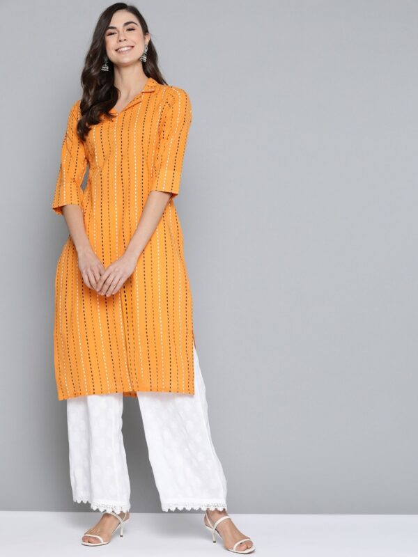 HERE&NOW Women Striped Straight Kurta