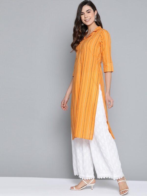 HERE&NOW Women Striped Straight Kurta