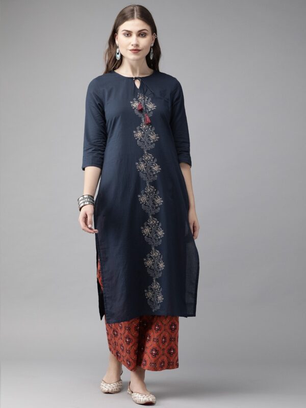 Anouk Women Printed Kurta with Trousers