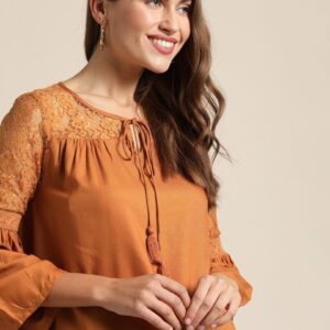 All about you Women Brown Solid Top