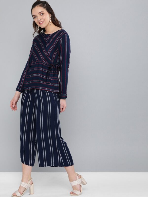 HERE&NOW Women Striped Wrap Top