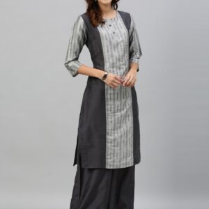 Anouk Women Striped Kurta with Palazzos