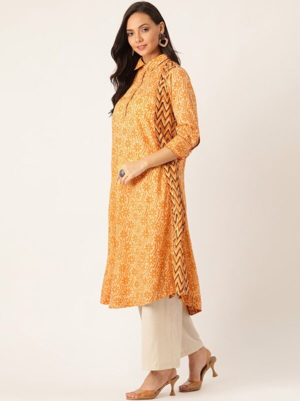 Sangria Women Ethnic Motifs Printed Thread Work Kurta