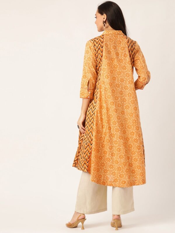 Sangria Women Ethnic Motifs Printed Thread Work Kurta