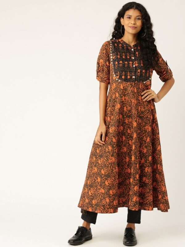 Sangria Women Printed Anarkali Kurta