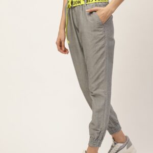 Moda Rapido Women Grey Joggers & Belt