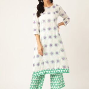 Sangria Women Printed Kurta with Palazzos