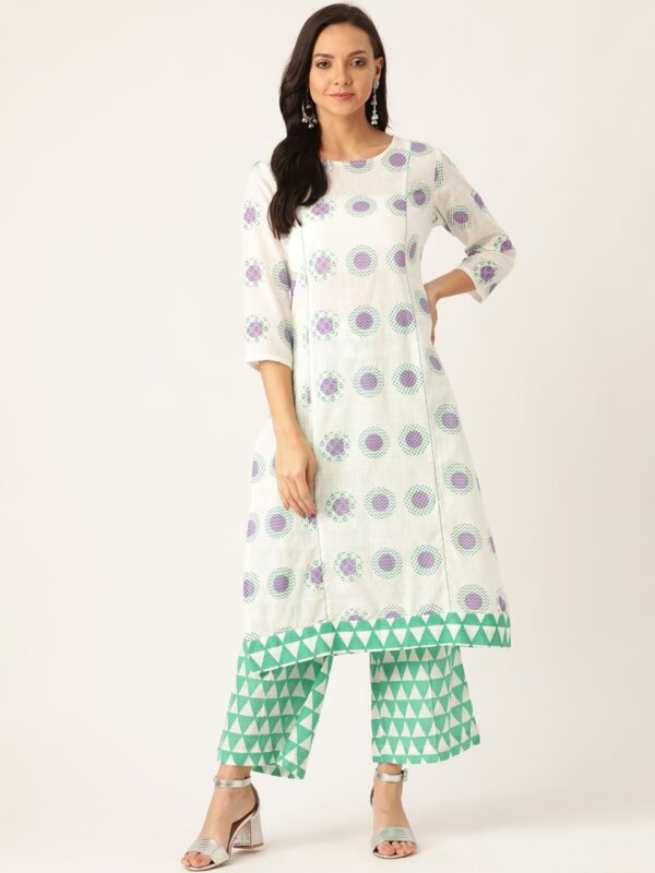 Sangria Women Printed Kurta with Palazzos