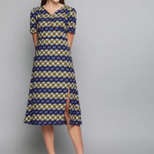 HERE&NOW Women Printed A-Line Dress