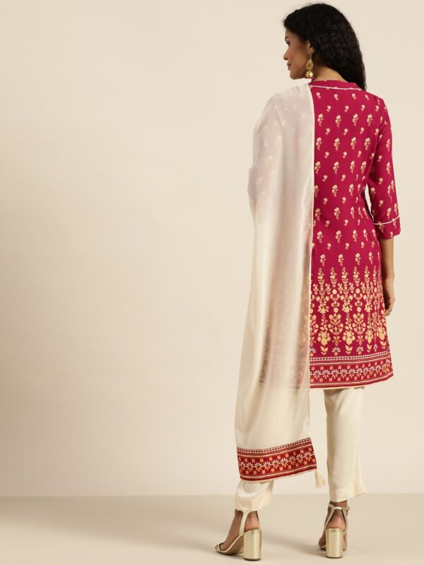 all about you Women Printed Kurta with Trousers & Dupatta