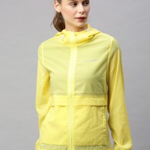 HRX by Hrithik Roshan Women Yellow Colourblocked Rapid-Dry Antimicrobial Running Jacket