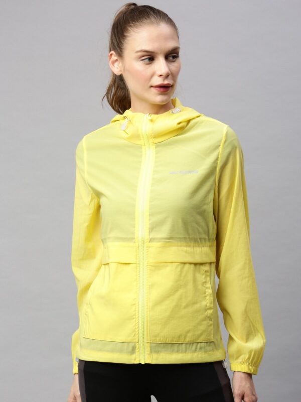 HRX by Hrithik Roshan Women Yellow Colourblocked Rapid-Dry Antimicrobial Running Jacket