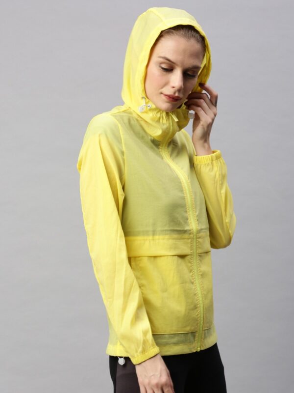 HRX by Hrithik Roshan Women Yellow Colourblocked Rapid-Dry Antimicrobial Running Jacket