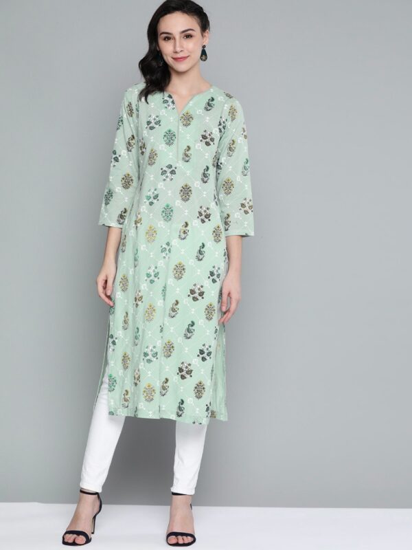 HERE&NOW Women Ethnic Motifs Printed Straight Kurta