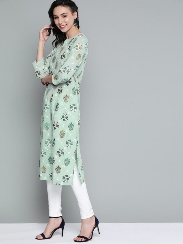 HERE&NOW Women Ethnic Motifs Printed Straight Kurta