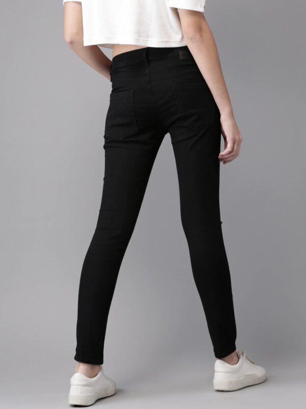 HERE&NOW Women Skinny Fit Mid-Rise Slash Knee Stretchable Jeans