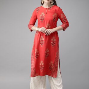 Anouk Women Printed Straight Kurta