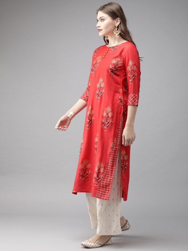 Anouk Women Printed Straight Kurta