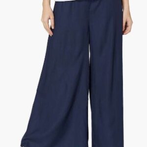 MELANGE Elasticated Drawstring Solid Palazzo Pants