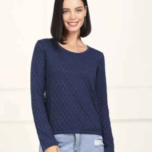 LEVI"S  Argyle Round Neck Casual Women Sweater