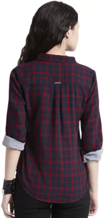 Roadster  Women Regular Fit Checkered Casual Shirt