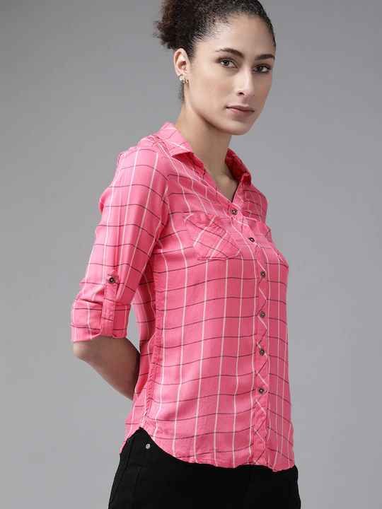 Roadster Women Checked Casual Shirt