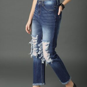 Roadster Women Mid-Rise Highly Distressed Ankle Jeans