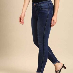 DressBerry Women Skinny Fit Mid-Rise Clean Look Stretchable Ankle Length Jeans