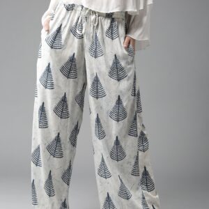 HERE&NOW Women Printed Wide Leg Palazzos