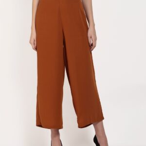 RARE Regular Fit Women Brown Polycotton Trousers