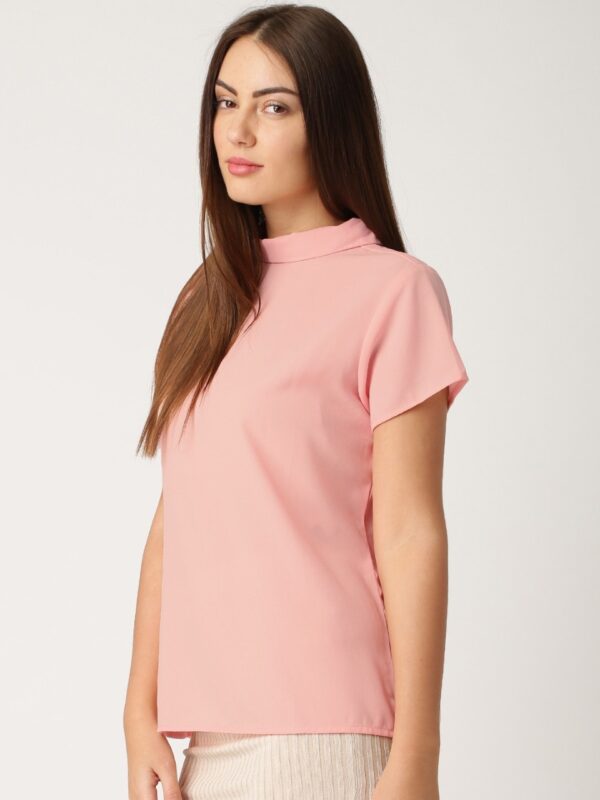 ETHER Pink Polyester Boxy Top