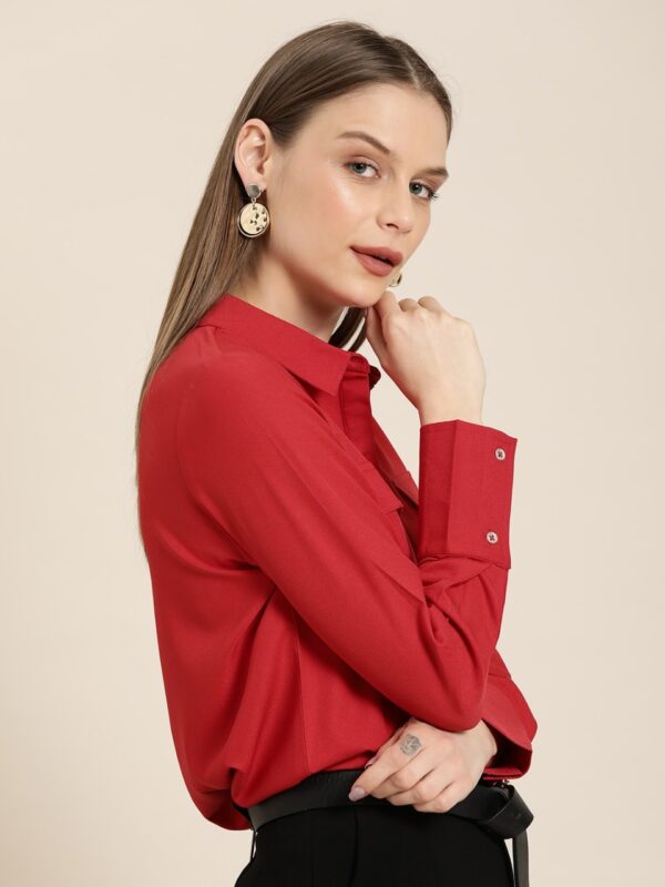 her by invictus Women Red Formal Shirt