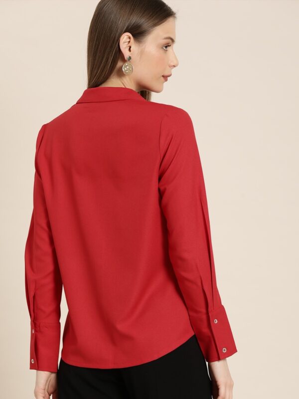 her by invictus Women Red Formal Shirt