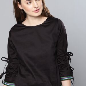 NUSH Women Black Solid Top