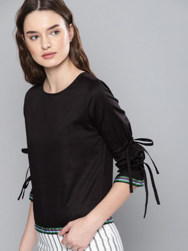 NUSH Women Black Solid Top