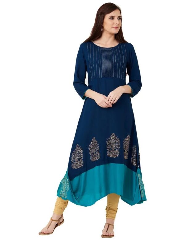 Imara Women Round Neck Solid Kurta