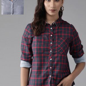 Roadster Women Pure Cotton Checked Reversible Casual Shirt