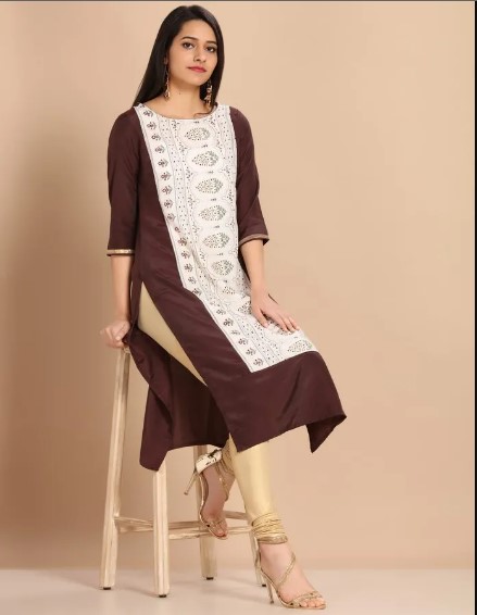 Imara Women Round Neck Printed Kurta