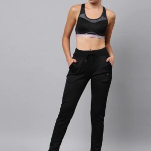 HRX Black Slim Rapid Dry Track Pants