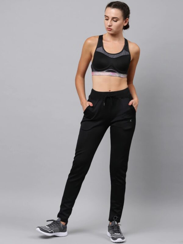 HRX Black Slim Rapid Dry Track Pants