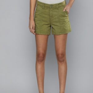 HERE&NOW Women Solid Regular Fit Chino Shorts