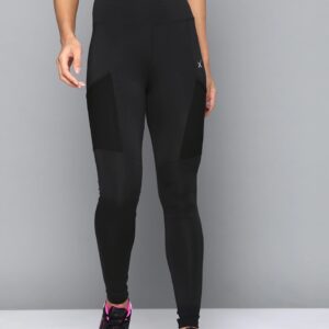 HRX Women Black Slim Rapid Dry Tights