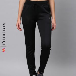 HRX Black Slim Rapid Dry Track Pants