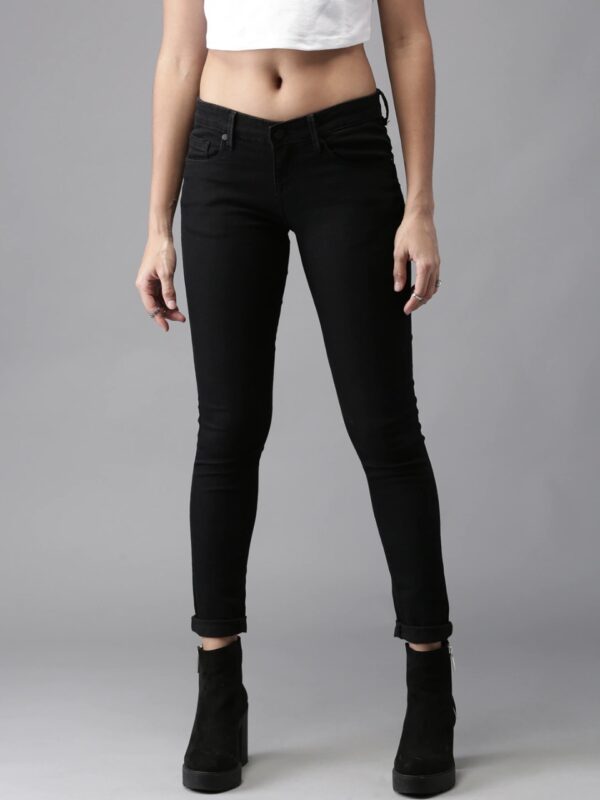 HERE&NOW Women Skinny Fit Mid-Rise Clean Look Stretchable Jeans