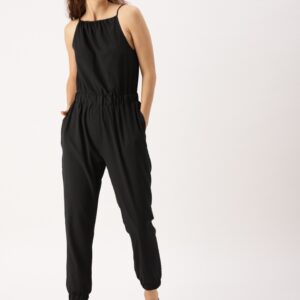 DressBerry Black Solid Basic Jumpsuit