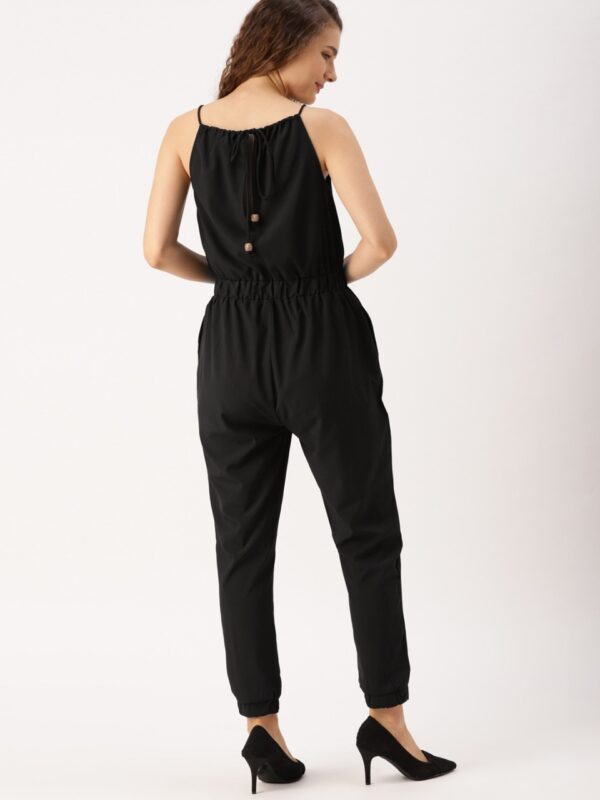 DressBerry Black Solid Basic Jumpsuit