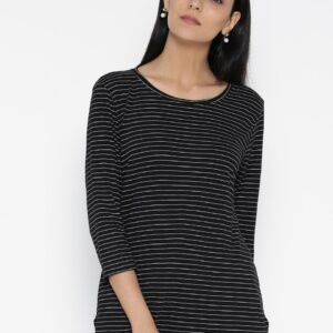 ONLY Women Black Striped Top