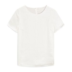 next Women White Solid Round Neck T-shirt