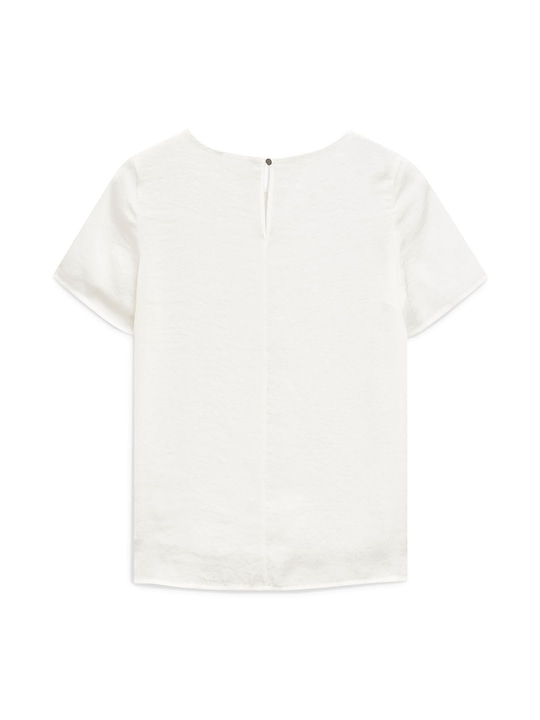 next Women White Solid Round Neck T-shirt